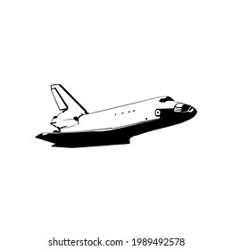 Illustration Vector graphic of shuttle plane design