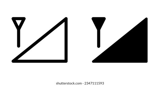 Illustration Vector graphic of signal bar icon. Fit for technology, mobile, wifi, network, connection etc.