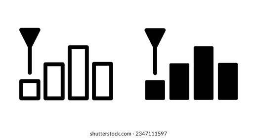 Illustration Vector graphic of signal bar icon. Fit for technology, mobile, wifi, network, connection etc.