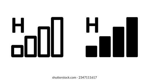Illustration Vector graphic of signal bar icon. Fit for technology, mobile, wifi, network, connection etc.