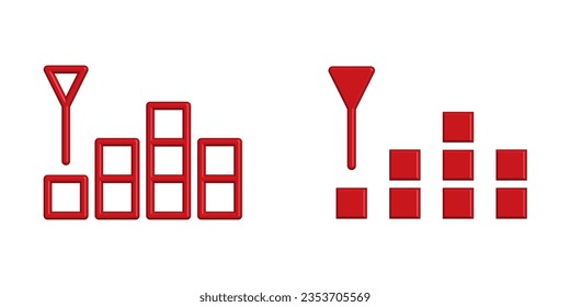 Illustration Vector graphic of signal bar icon. Fit for technology, mobile, network, connection etc.