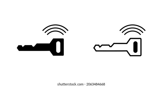 Illustration vector graphic of signal lock icon. Line drawing. Simple flat image. Transparent background