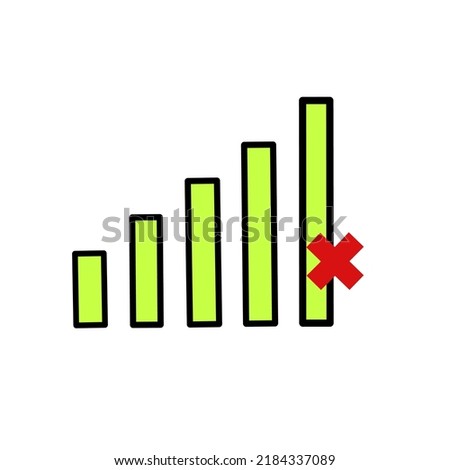 illustration vector graphic of signal off, bad signal, no signal