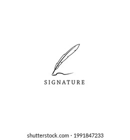 Illustration vector graphic of signature, suitable for logo your company