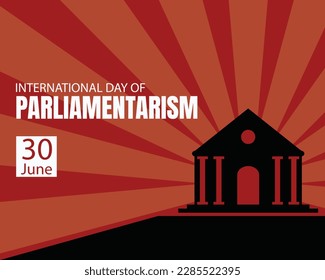 illustration vector graphic of silhouette of parliament building, perfect for international day, international day of parliamentarism, celebrate, greeting card, etc.