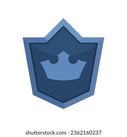 Illustration vector graphic of silver shield emblem clan logo game icon, 2D game, fantasy game, clan game, cartoon design illustration