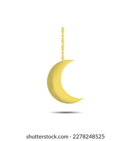 Gráfica vectorial de ilustración de luna simple 3d. Estilos de diseño 3d. adecuado para plantillas de tarjetas de felicitación, banners, folletos, etc. modelos de diseño vectorial