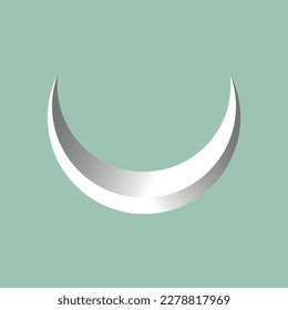 illustration vector graphic of simple 3d black white moon. 3d style design. suitable for design templates for backgrounds, greeting cards, flyers, etc. vector design template