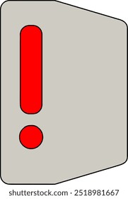 illustration vector graphic of a simple disk warning icon