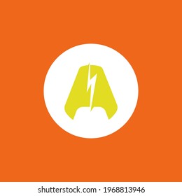 Illustration vector graphic of simple electric letter A . good for icon , tools,electric commpany,etc.