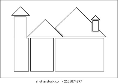 Illustration Vector Graphic Simple House Sketch Stock Vector (Royalty ...