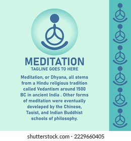 illustration vector graphic of simple logo meditation 
for business related to meditation. for Logotype, Label, Badge and other design, identity and other branding objects for your business.