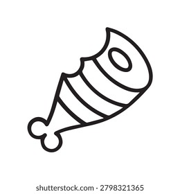 Illustration vector graphic of Simple Meat Shank Line Icon