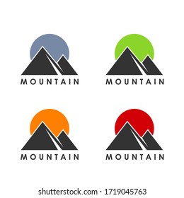 illustration vector graphic of simple and modern mountain logo