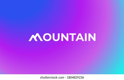 illustration vector graphic of simple, modern, minimalist, creative, unique, sophisticated, word mark, letter mark MOUNTAIN, initial letter M logo design