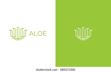 Illustration Vector Graphic Of Simple, Modern, Minimalist, Sophisticated, Flat, Line Art, Abstract Mark For Aloe Vera, Aloevera, Herbal Plant Logo Design