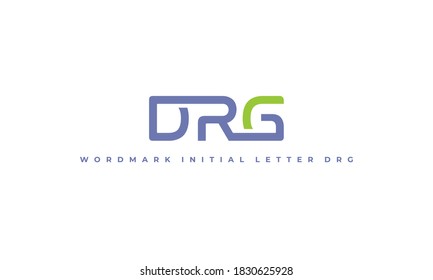 illustration vector graphic of simple, modern, abstract, wordmark, letter mark, initial DRG logo design