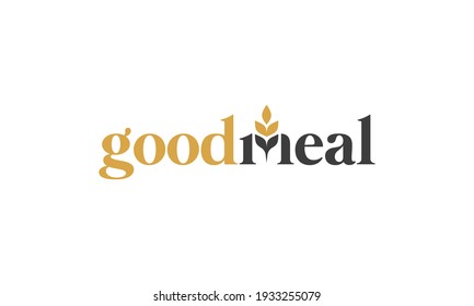 illustration vector graphic of simple, modern, classic, combination wordmark and iconography for healthy food, organic meals logo design