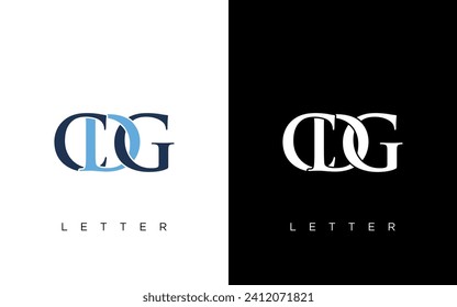 ilustración vectorial gráfico de simple, moderno, plano, creativo, geométrico, marca de letra, marca de palabra para el diseño del logotipo de la letra inicial de CDG