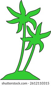 illustration vector graphic of simple palmtree, or summer icons