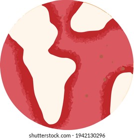 Illustration vector graphic of simple planet. Perfect for print product, sticker, education toys, etc.