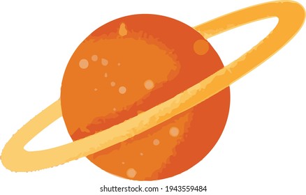 Illustration vector graphic of simple planet. Perfect for print product, sticker, education toys, etc.