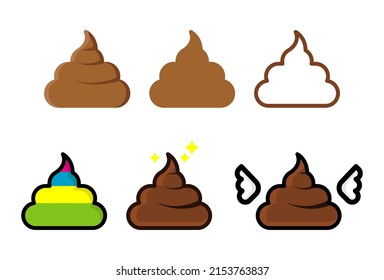 Illustration vector graphic of Simple Poop Brown. Perfect for sticker design, Tshirt design, etc.
