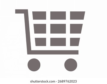Illustration, Vektorgrafik eines einfachen Rollers oder eines Korbs, Logo-Symbol