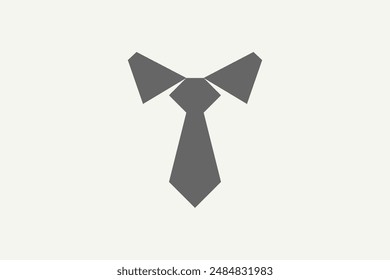 Illustration vector graphic of simple uniform collar and tie. Good for logo, symbol or icon