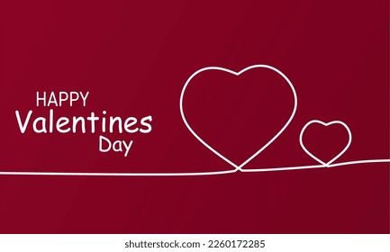 Vektorgrafik von einfachen Valentinstag-Hintergrund mit Liniendesign