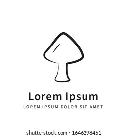 Illustration vector graphic of single mushroom. Perfect for Agriculture Business Logo Template
