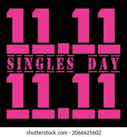 Illustration vector graphic of singles day sale