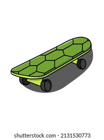 Illustration vector graphic of Skateboard Turtle