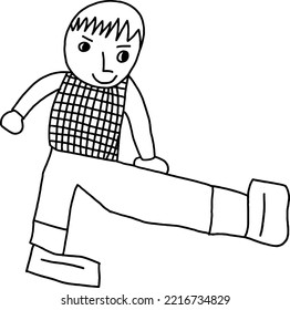 Illustration vector graphic of sketch made by a child, fit for coloring book, design resources 