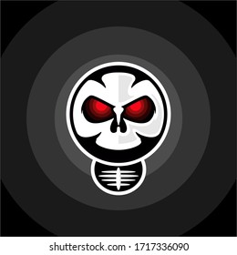 illustration vector graphic of skull character