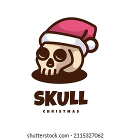Illustration vector graphic of Skull Christmas, good for logo design