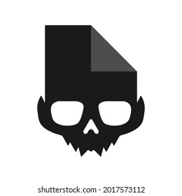 Illustration Vector Graphic of Skull File Logo. Perfect to use for Technology Company