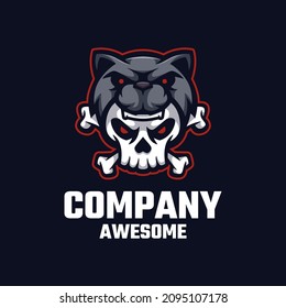 Illustration Vector Graphic of Skull. good for Logo Design