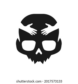 Illustration Vector Graphic of Skull Hand Logo. Perfect to use for Technology Company
