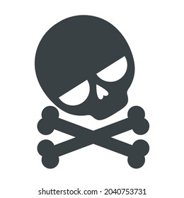 Illustration vector graphic skull in minimalist style