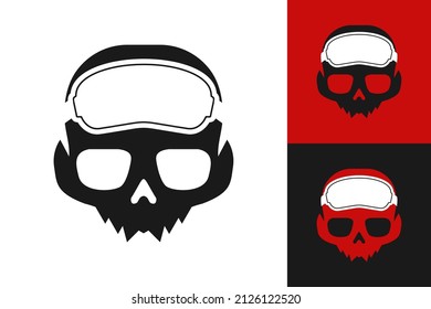 Illustration Vector Graphic of Skull with Ski Goggles Logo. Perfect to use for Technology Company