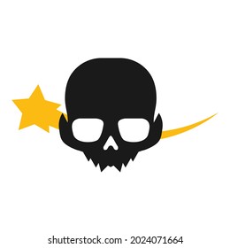 Illustration Vector Graphic of Skull Star Logo. Perfect to use for Technology Company