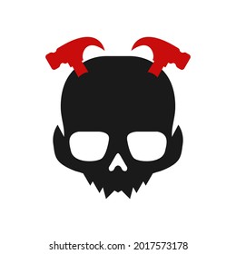 Illustration Vector Graphic of Skull Workshop Key Logo. Perfect to use for Technology Company
