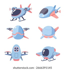 ilustração vetor gráfico de robôs do céu