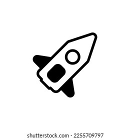 Illustration vector graphic of skyrocket icon. Concept flat design. Perfect for icon, business, poster, banner, web, label, sign, symbol, logo, card, template, application, etc.