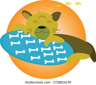 ilustración vectorial de gato dormido.perfecto para símbolo, producto, negocio.