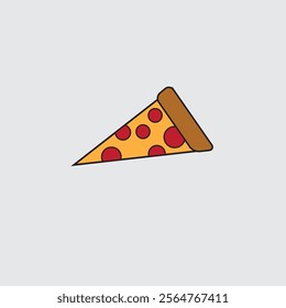 illustration vector graphic of slice of pizza