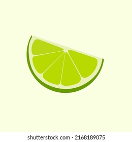 Illustration vector graphic of sliced lime