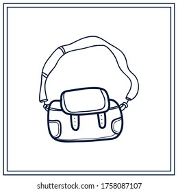 illustration vector graphic of sling bag 