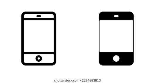 Ilustración Gráfico vectorial del icono del teléfono inteligente. Apto para la comunicación, teléfono, contacto, etc.